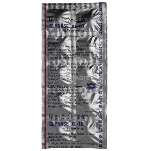 glynase xl 10mg tablet 10's
